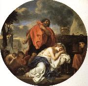 LE BRUN, Charles Jephthah's Sacrifice Spain oil painting artist